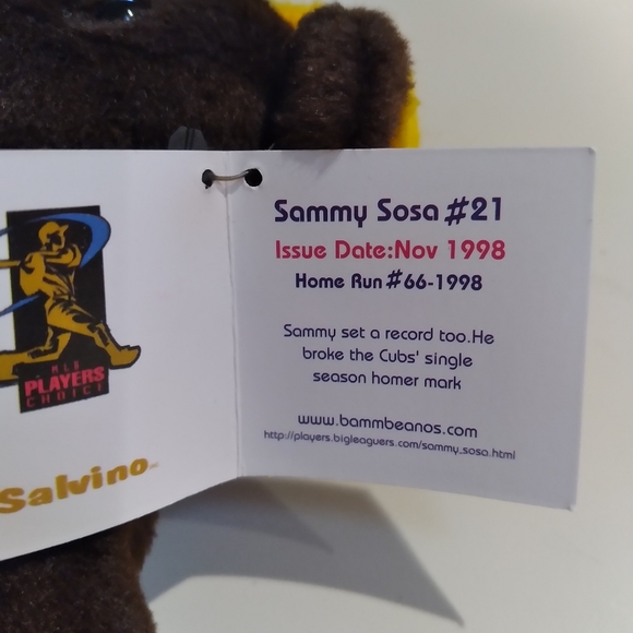 Sammy Sosa #21 & Roger Clemens #21 Bamm Beanos Beanie Baby Bears - Picture 6 of 16
